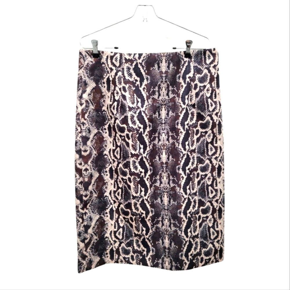 Mob Wife Snakeskin Satin like Pencil Skirt